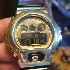 Casio G-Shock with Yellow Silver Case